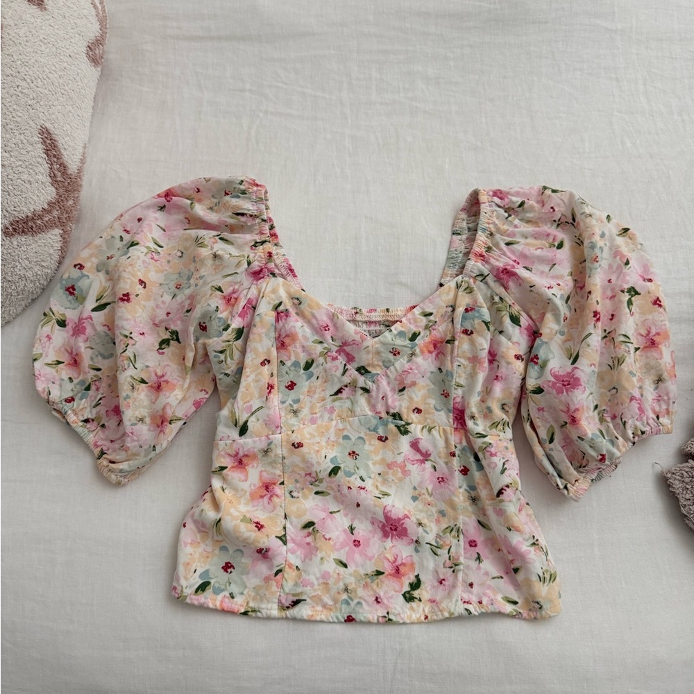 Abercrombie & Fitch Multicolor Floral Blouse